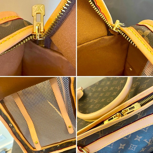 French Luxury Monogram Pet Carrier - Picture 8 of 9